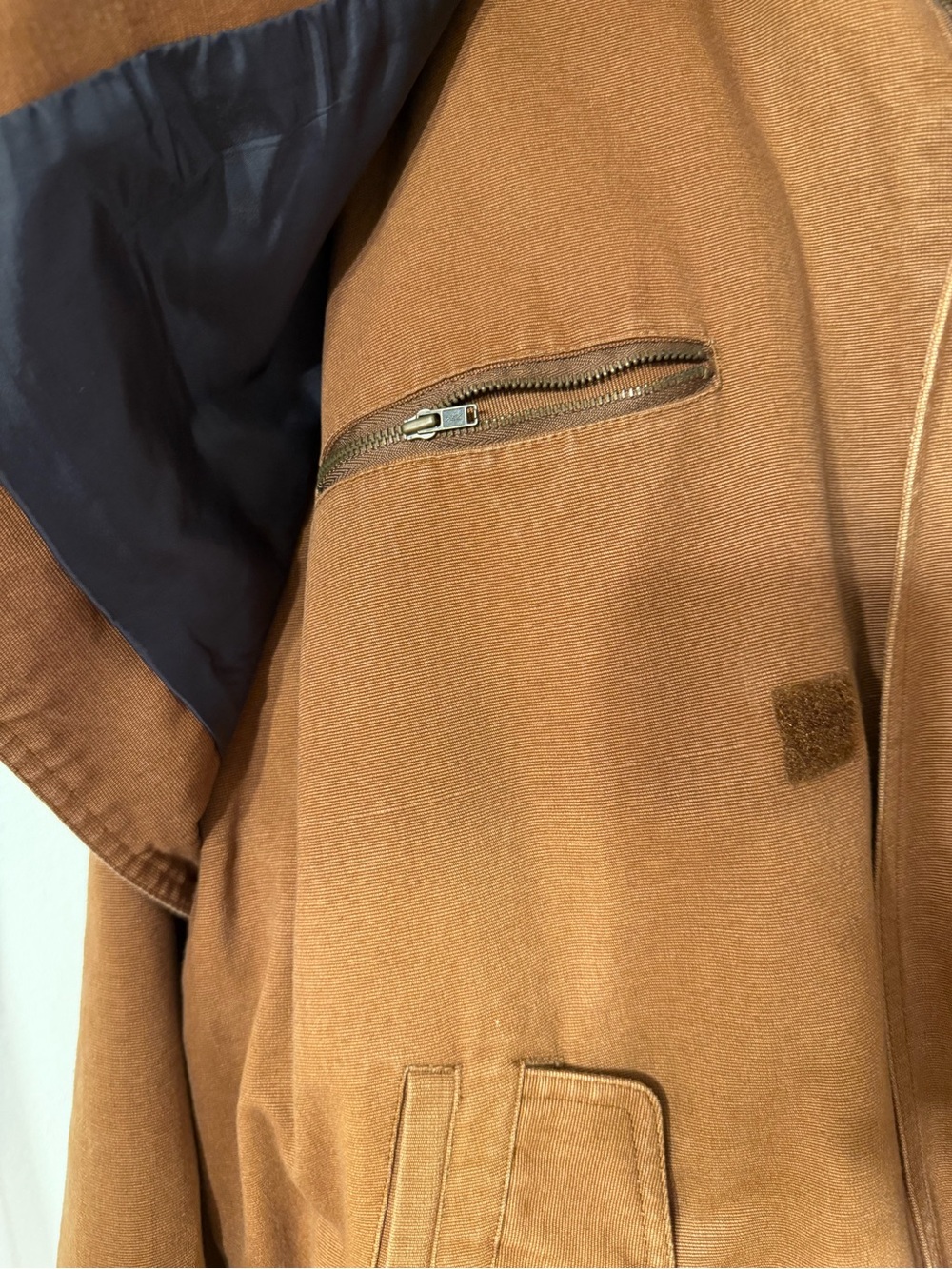 Vintage Wrangler Brown Canvas Field Jacket with Dark Collar - Picture 3 of 8